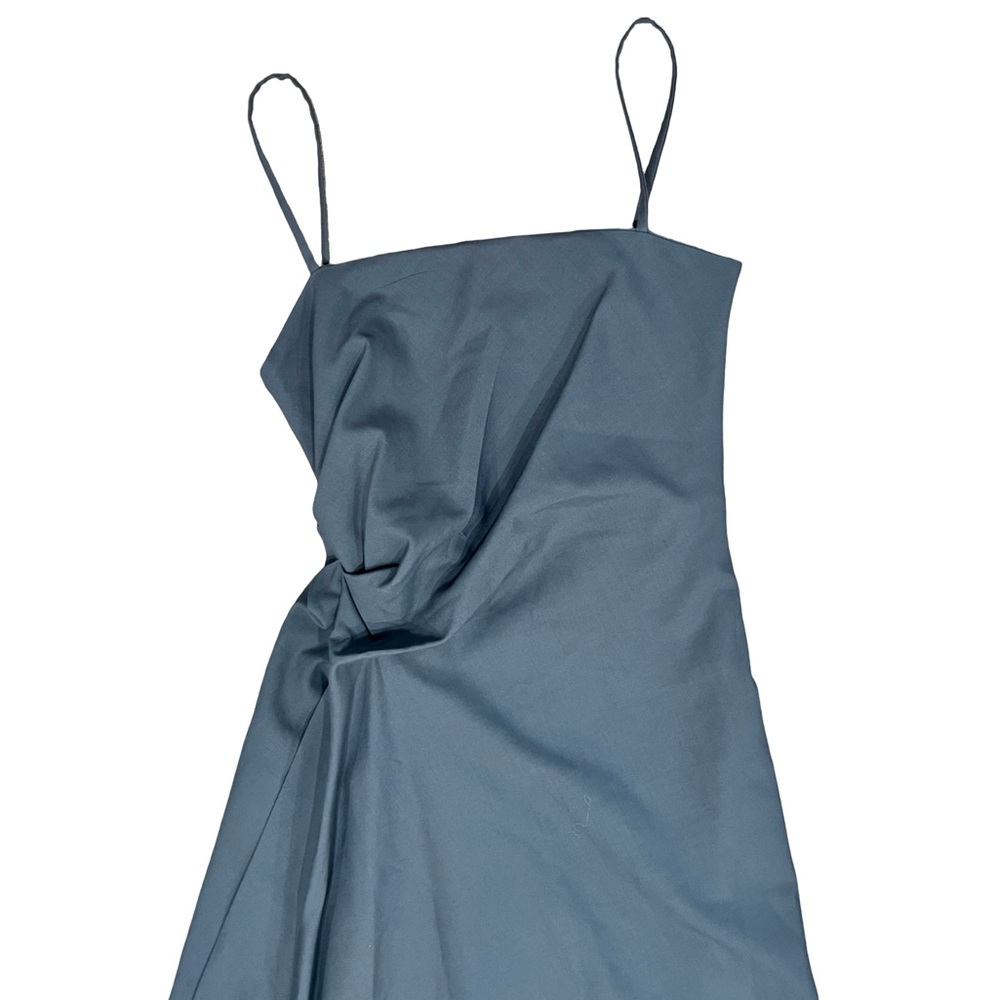 Zara ZW Collection Grey Khaki Wool Blend Draped Maxi Dress NWT Event - Picture 12 of 15